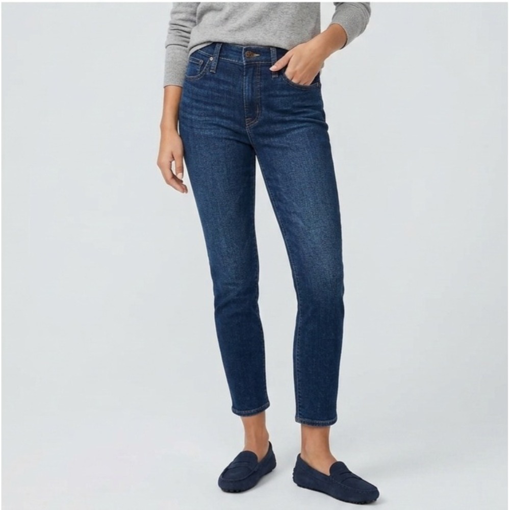 J.Crew Jeans Womens Size 29 Mid Rise Skinny Perfect Blue Signature Stretch Denim